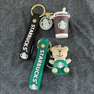 Starbucks Kids Keychain Set - Black, Green, and Brown